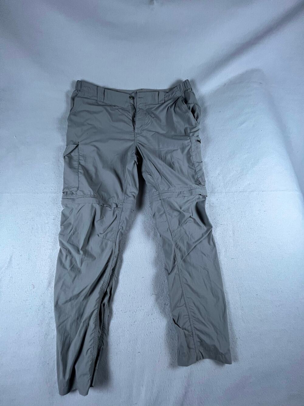 Columbia Cargo Pants Mens 38x30 Gray Omni-Shade UPF Convertible Shorts Hiking